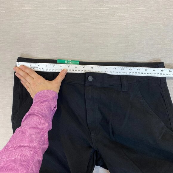 CAT Caterpillar Utility Work Pants Mens 38 x 30 Black Flex Waistband Cell Pocket - Picture 8 of 13